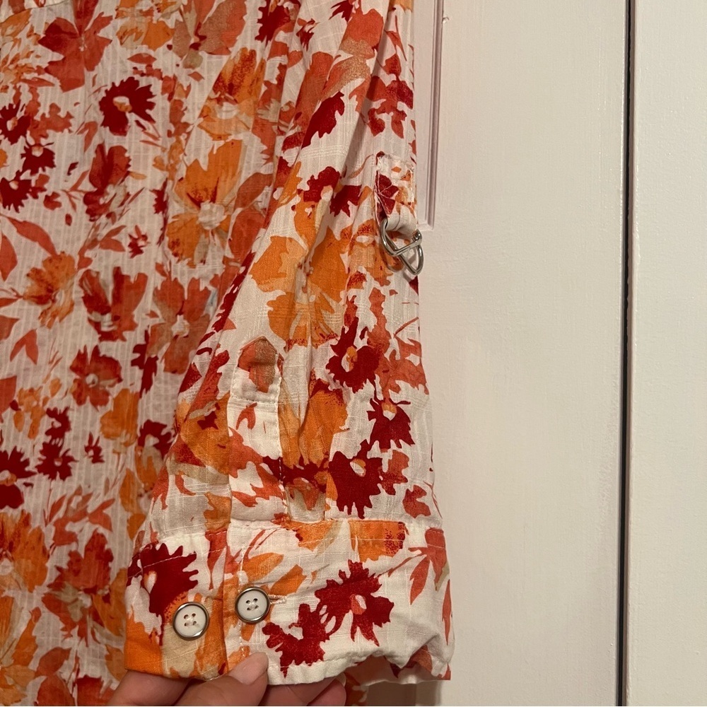 #116 KAREN SCOTT COTTON BUTTON UP BLOUSE XL - Picture 5 of 5